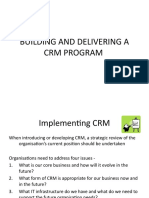 Building and Delivering A CRM Program