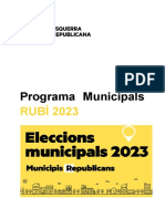 Programa d'ERC Rubí Per Les Eleccions Municipals 2023