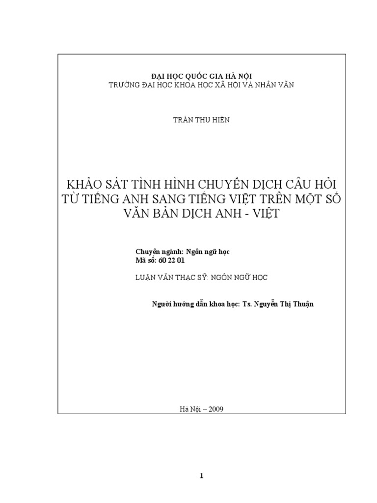  123doc khao sat tinh hinh chuyen dich cau hoi tu tieng anh sang