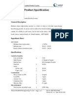 Spec of Medium Chain Triglycerides Powder-S Series