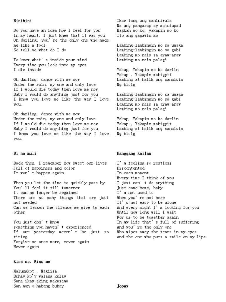 Filipino lyrics for jingle pdf