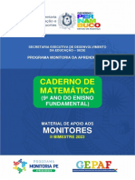 CADERNO DE MATEMÁTICA 2 - ENSINO FUNDAMENTAL - MONITORIA - MONITOR - GEPAF - 2023 Diagramado