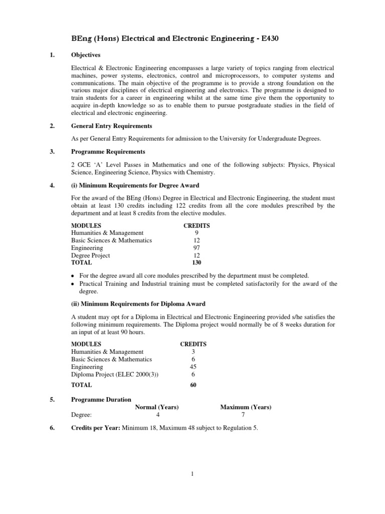 BEng Electrical & Electronic Engineering | PDF | Amplifier | Electronic ...