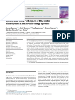 Control and Energy Efficiency of PEM Water Electrolyzers in Renewable Energy Systems