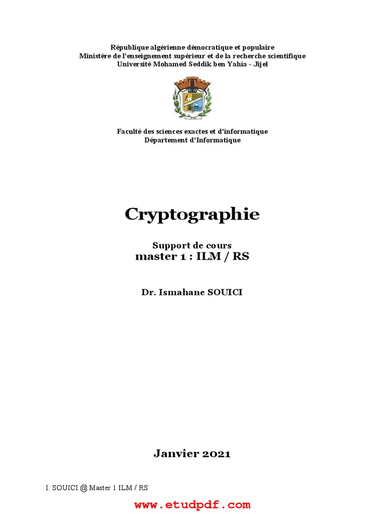 Principes de la cryptographie | PDF | Cryptage | Cryptanalyse