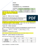 Bizuário - Equilíbrio Iônico