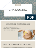 Cálculos gestacionais DPP DUM IG