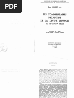 Rene BORNERT Les Commentaires Byzantins de La Divine Liturgie | PDF