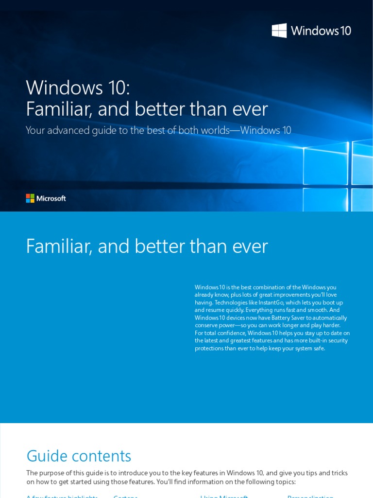 Windows 10 Tips Tricks User Manual PDF