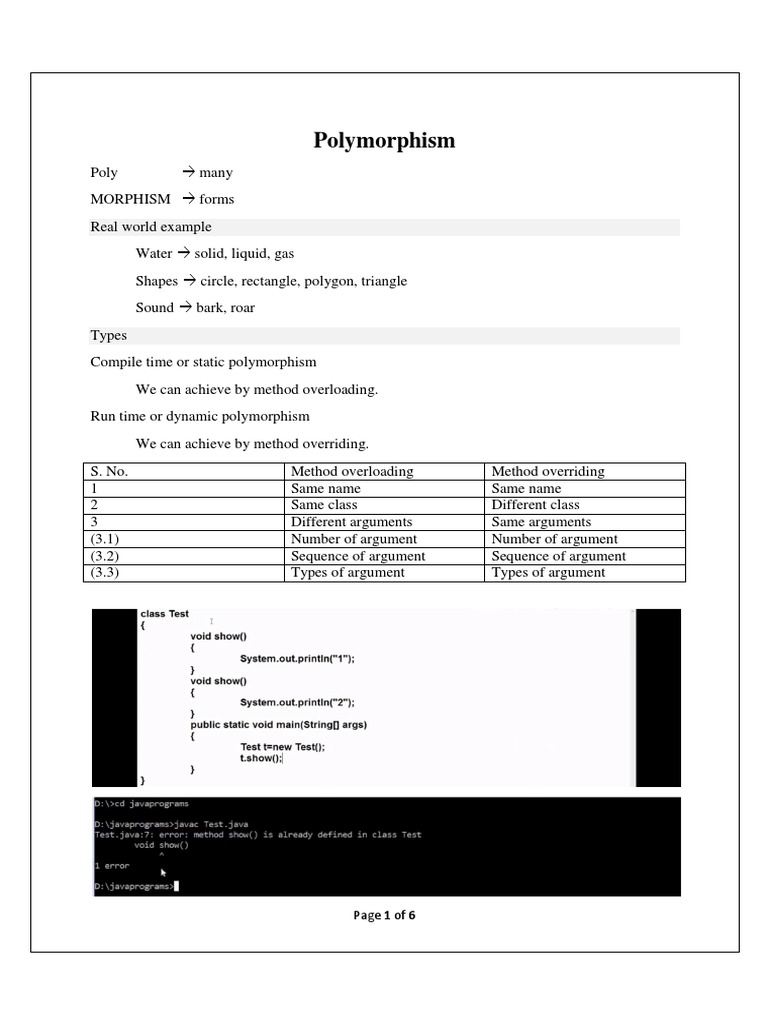 Understanding Polymorphism Types | PDF