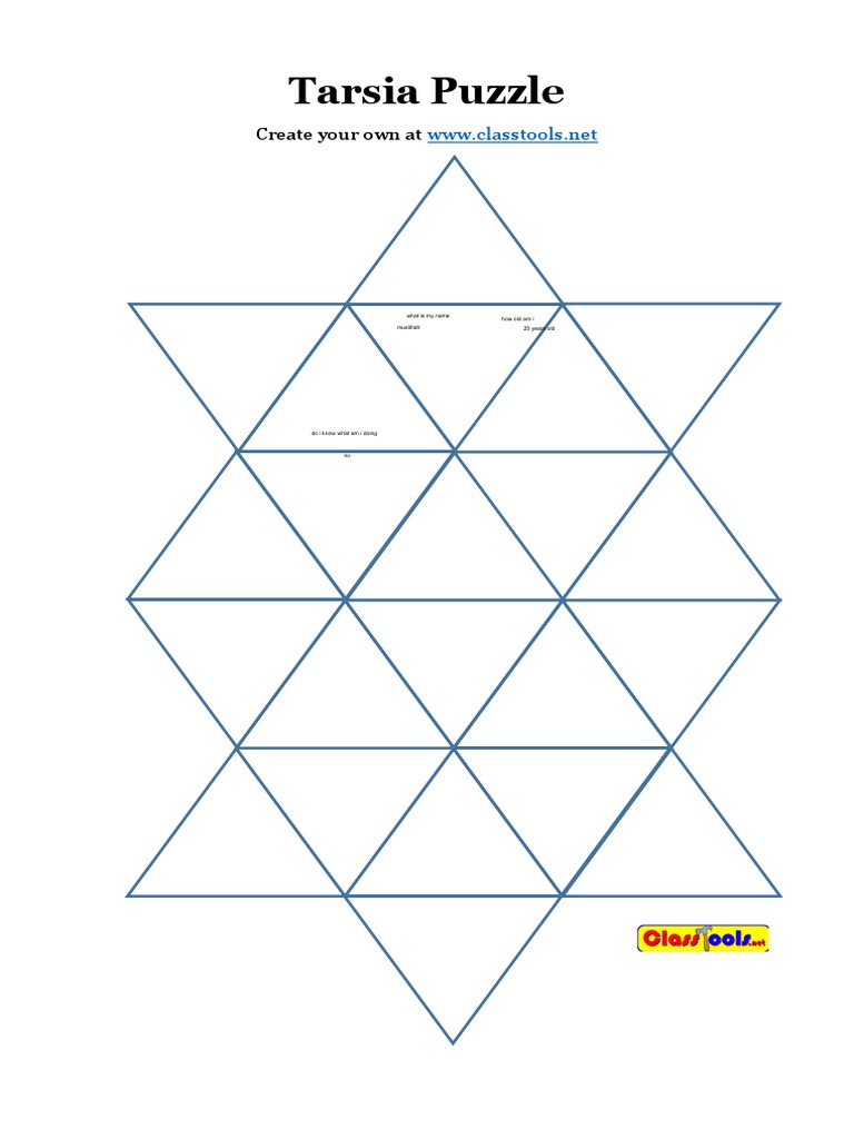Classtools Tarsia Pdf