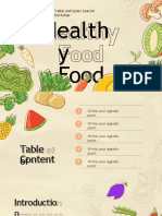 Colorful Illustration Healthy Food Planner Presentation Menatah