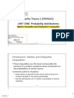 Unit 1 - Probability Distributions - PBT602S - Markov Inequality and Chebyshevs Inequality