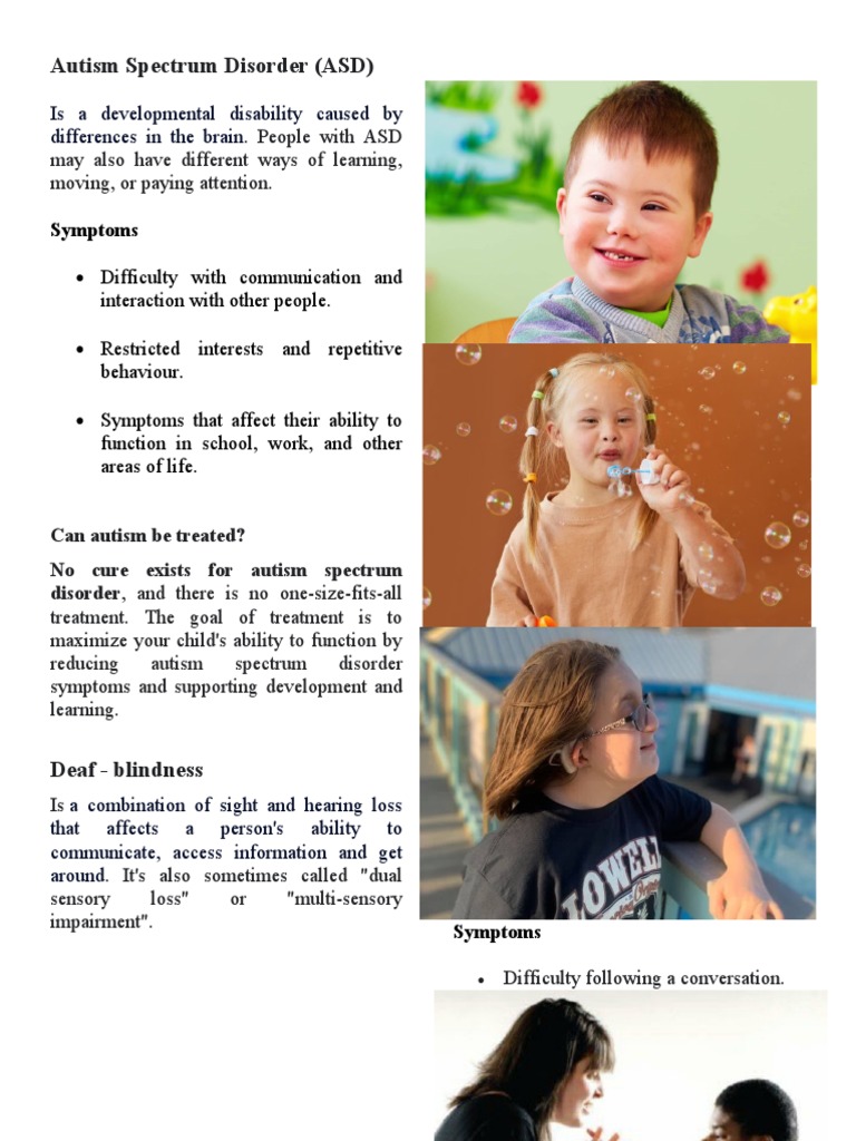 Understanding Developmental Disabilities | PDF | Hearing Loss | Autism ...