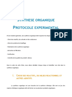 Synthese Organique Protocole Experimental Cours 2