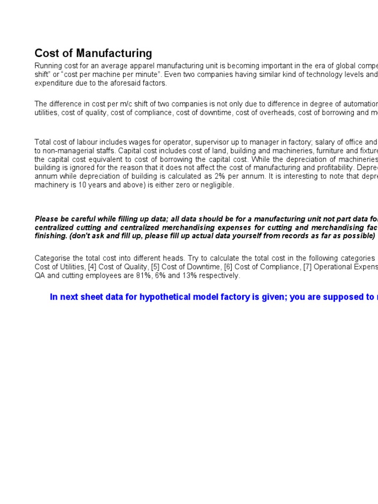 9 A. Factory Cost PDF Cost Expense