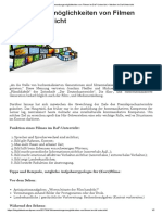 Anwendungsmöglichkeiten Von Filmen Im DaF-Unterricht - Medien Im Daf-Unterricht