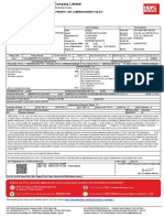 Private Car Comprehensive Policy: Certificate of Insurance Cum Policy Schedule - Endorsed