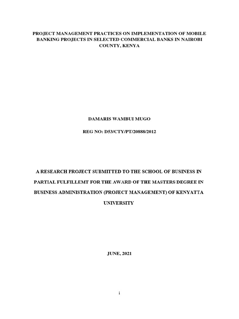 Project Management Practices... | PDF | Statistics | Banks