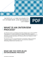 Core Elements of Interviews