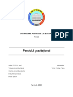 Referat Pendulul Gravitaţional