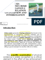 Cdi 321 Special Crime Investigation With Simulations On Interrogation and Interview