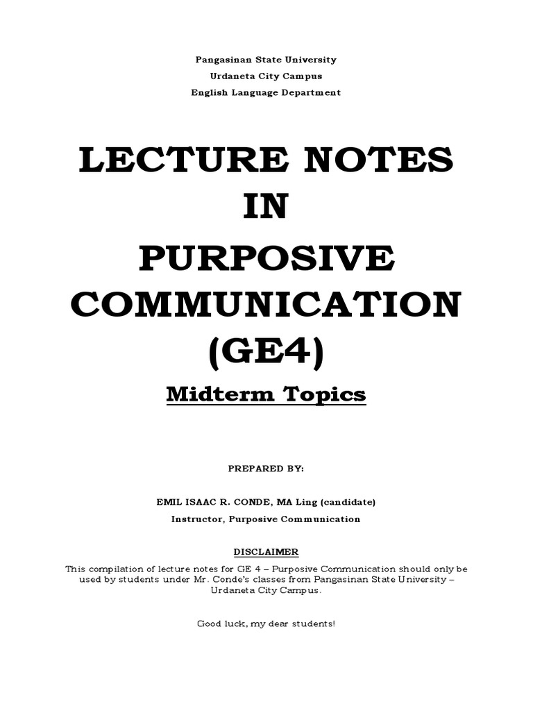 GE4-Midterm Reviewer | PDF
