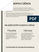 Relações Entre Filosofia e Ciência