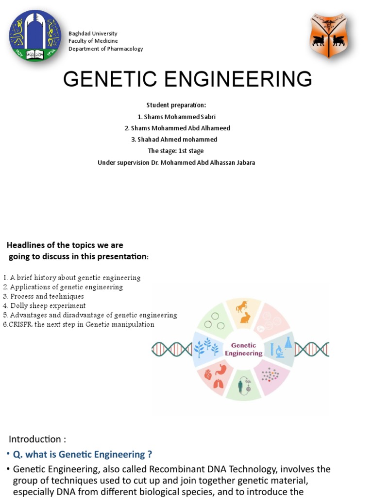 Genetic Engineering Presentation 1 Pdf Genetic Engineering Genetics