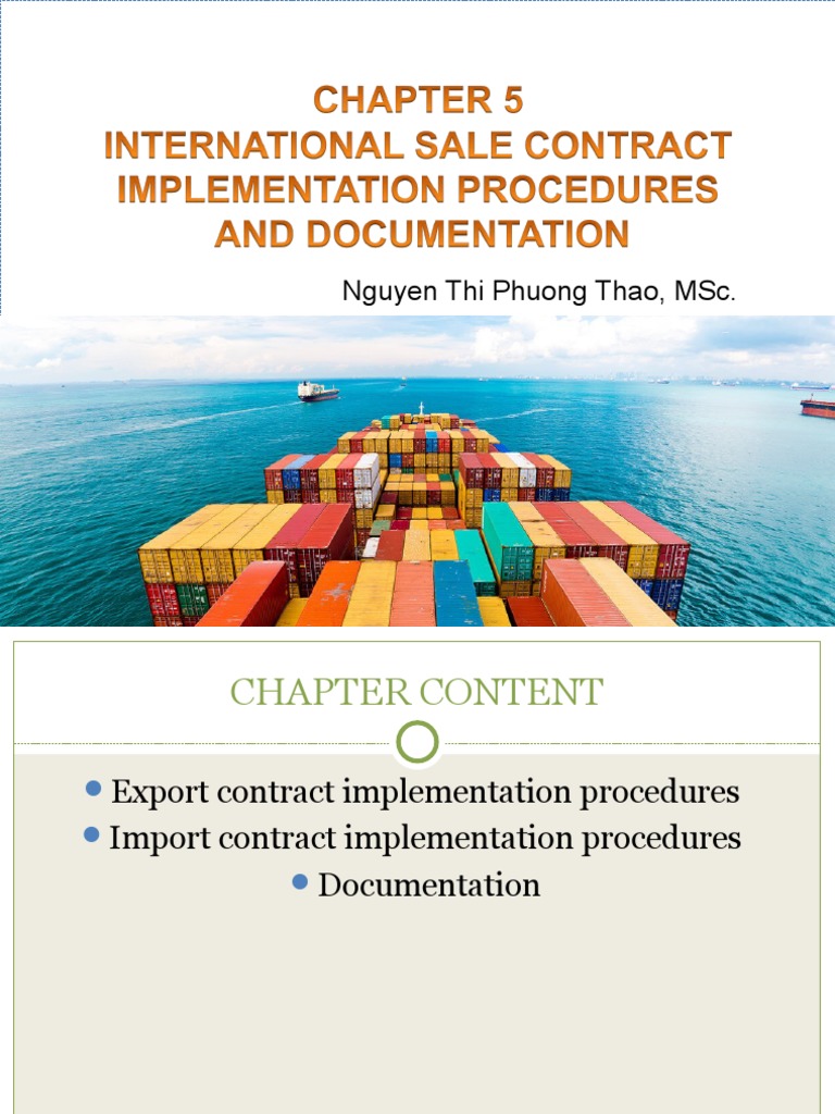 Export and Import Contract Procedures | PDF