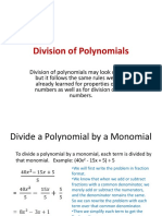 Division of Polynomials Explained