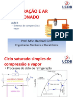 Cálculos do ciclo saturado de refrigeração por compressão a vapor