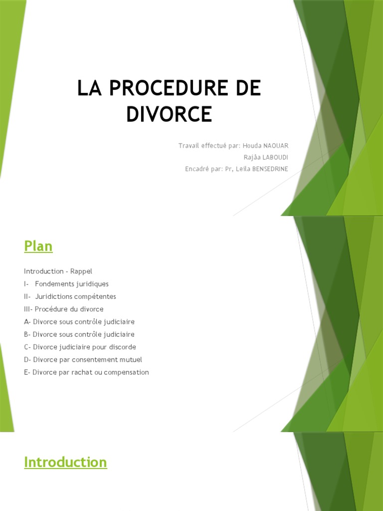 La Procedure De Divorce Version Finale Pdf
