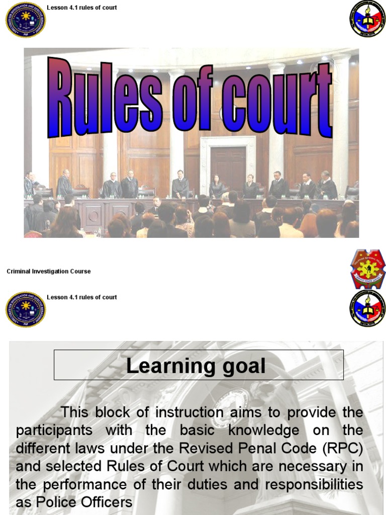 Rules of Court Download Free PDF Plea Search Warrant