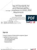 Topic 2 Uplifting Lift Standards For Safety and Maintainability - Design Compliance To ss550 2020 Requirements