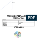 Reevaluacion Matemáticas 6to