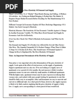 Time Affecting The Price Elasticity of Demand and Supply