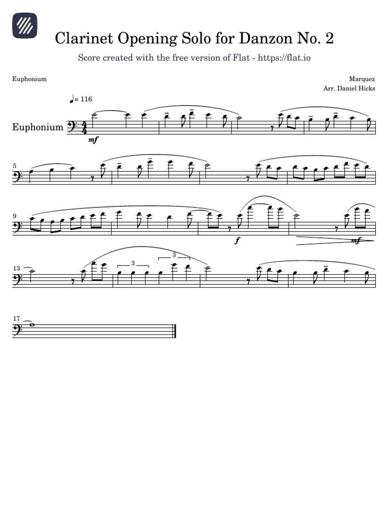 Opening Solo for Danzon No. 2 PDF