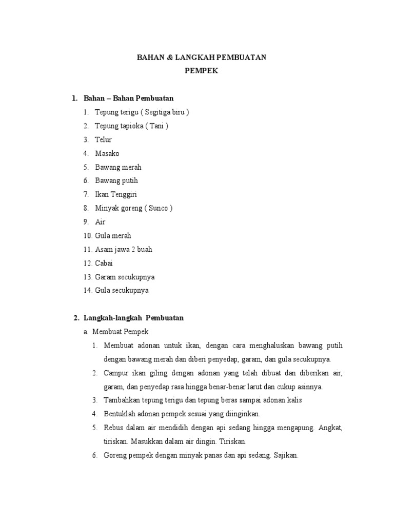 Pempek making process traditional recipe