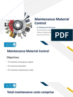 IE-490 Class 5 Maintenance Material Control