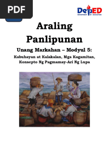 Modyul 5-Q1-Kabuhayan at Kalakalan, Mga Kagamitan, Konsepto NG Pagmamay-Ari NG Lupa