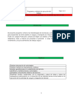 Programa y Método de Ejecución Del Trabajo