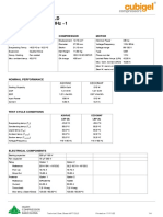 Technical Data Sheet for 115V R404A Compressor