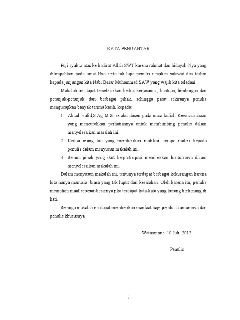 Kata Pengantar | PDF