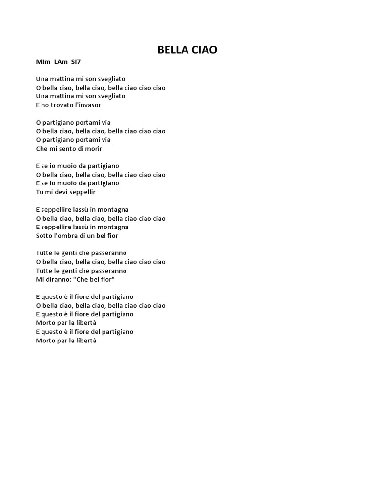 Bella Ciao | PDF