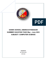 SAINIK SCHOOL SUMMER TASK FILE HANDLING AND BOOLEAN ALGEBRA