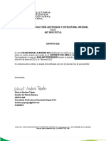 Certificado Laboral G&e Aux Perforador Kelvin Albarran