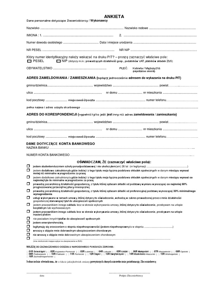 oświadczeniedoumowyzlecenie PDF