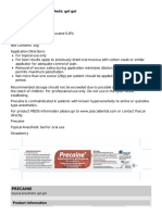 PRECAINE-topical Anesthetic Gel Gel Pascal Company, Inc