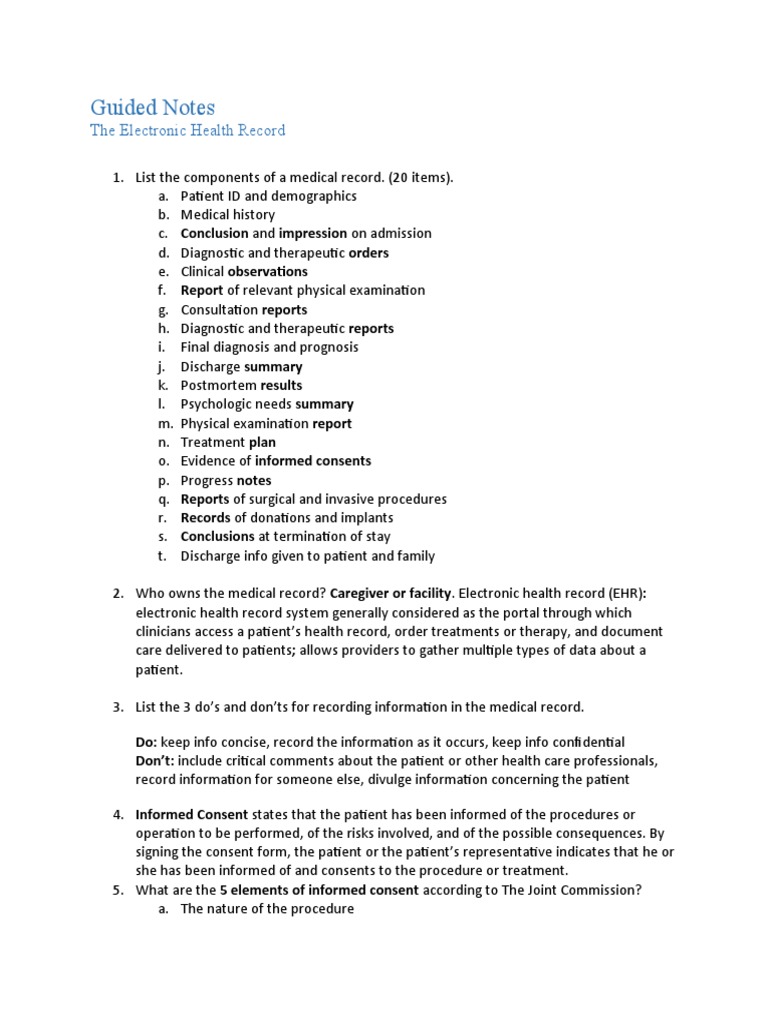 Guided notes ehr pdf